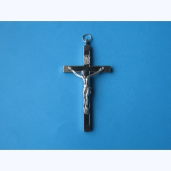 Krzyż zakonny metalowy czarny 8,5 cm Nr.1